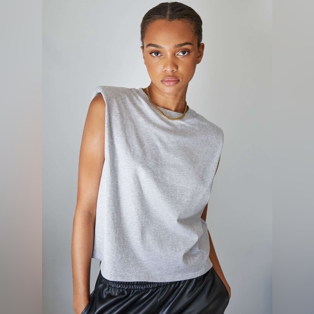 BABATON Shoulder pad grey top size XS NWOT
